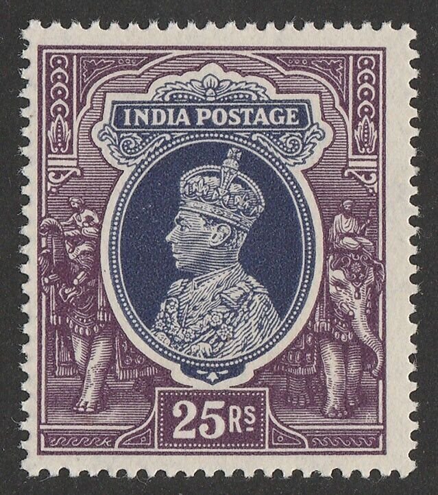 INDIA 1937 KGVI 25R violet & purple. MNH **.