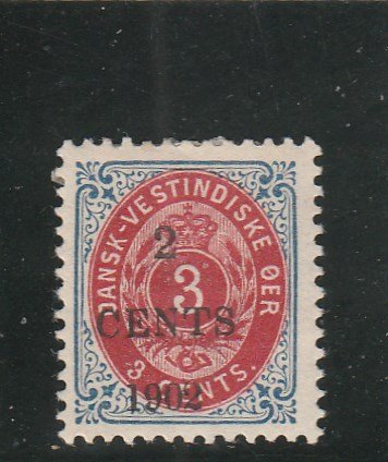 Danish West Indies  Scott#  24  MH  (1902 Surcharge)