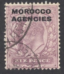 Great Britain Morocco Sc# 206 Used 1907-1912 6p King George V