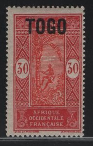 TOGO, 201, HINGED, 1921 Type of Dahomey, overprinted