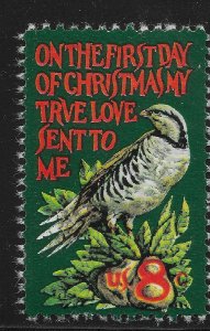 1971 Christmas Partridge Single 8c Postage Stamp, Sc# 1445, MNH, OG