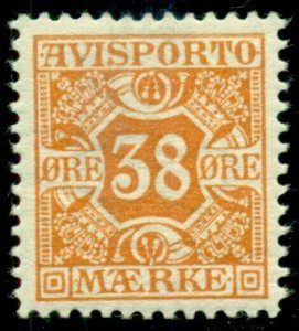 DENMARK #P6 (Ti6) 38ore orange, og, NH, XF, Scott $220.00