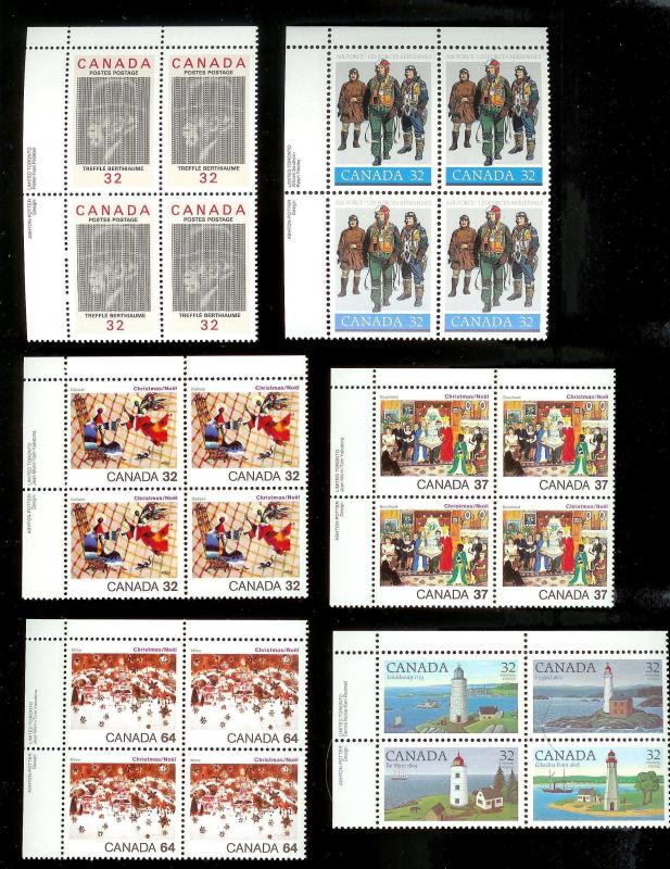 CANADA (111 pcs.) Imprint & Corner Blocks ALL Mint Never Hinged FV=C$120+