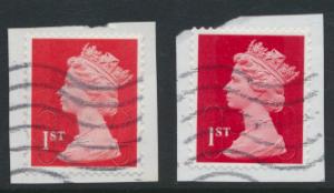 GB - 1st Red & 1st Deep Red  Security Machin Used  - Source / Date 16 T  see ...