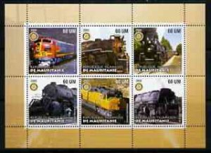 MAURITANIA - 2002 - Railway Locomotives #5 - Perf 6v Sheet - M N H-Private Issue