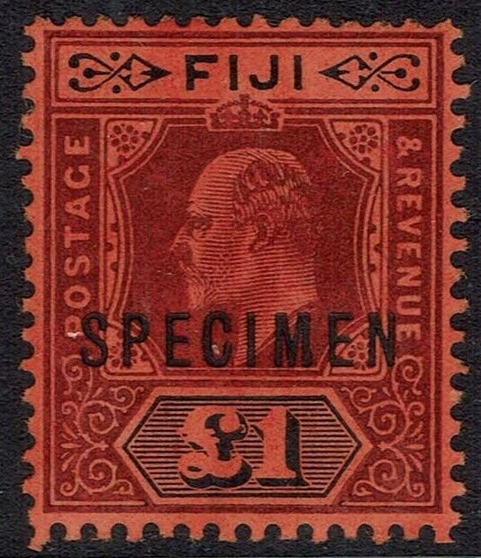 FIJI 1906 KEVII SPECIMEN 1 POUND 