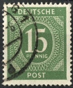 GERMANY #541, USED FAULT BENT CORNER - 1946 - GER209