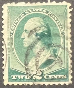 Scott#: 213 - George Washington 2¢ 1887 ABNC used single stamp - Lot G17