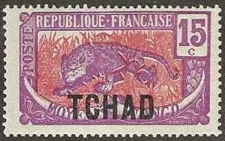 Chad, Sc.  6  mint, hinged. 1922.  (C378)