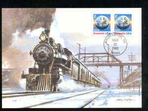 US 2279 E postage rate - Earth coil UA Unicover Maximum card