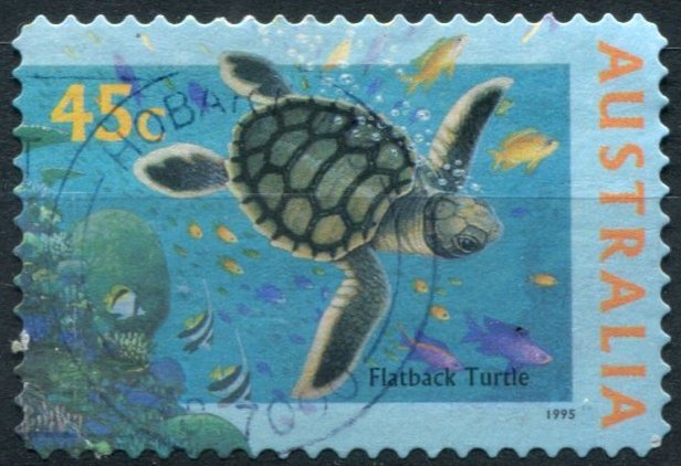 Australia Sc#1466 Used, 45c multi; Bklt. Stamps, Marine Life (1995)