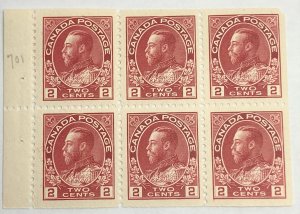 CANADA 1911-1925 #106a King George V 'Admiral' Issue - MH (Booklet ...