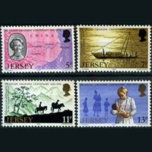 JERSEY 1976 - Scott# 164-7 Dr.Grandin Set of 4 NH