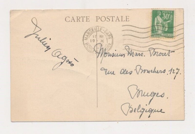 D337578 France Postal Card 1934 Marseille Ascenseurs N.-D. de la Garde Bruges