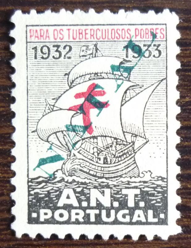 PORTUGAL - TBC - TUBERCULOSIS STAMP! natal ship boat child red cross J43