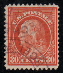 US #420 VF+ used faintly canceled,  wonderful stamp, large margins, NICE! 