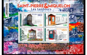 COLOR PRINTED ST. PIERRE AND MIQUELON 2011-2023 STAMP ALBUM PAGES (49 ill pages)