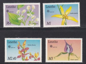 Lesotho # 757 / 762, Orchids, Mint NH, 1/2 Cat.