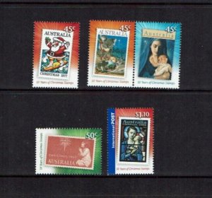 Australia: 2007, Christmas, 50 Years of Christmas Stamps,  MNH set