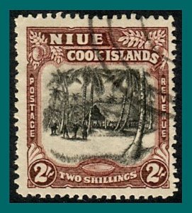 Niue 1938 Village Scene,  used #74,SG76