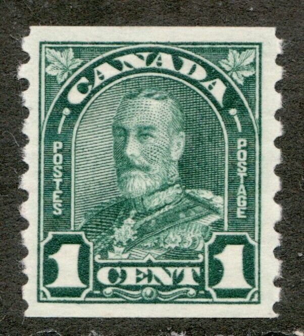 Canada 1931 - #179 - 1¢ coil type - KGV Arch Leaf Issue - MH stamp cv $12