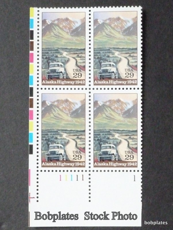 BOBPLATES #2635 Alaska Highway Upper Left Plate Block 11111-1 F-VF NH SCV=$2.75