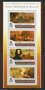 SOLOMON ISLANDS  2015  JEAN FRANCOIS MILLET SHEET MINT NH