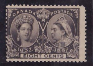 Canada-Sc#56- id13-unused 8c LH og QV Diamond Jubilee-1897-