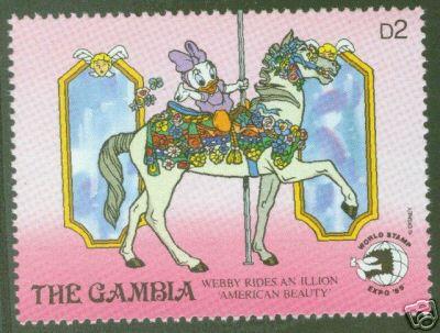 Gambia Scott 903 MNH** Illlion American Beauty stamp