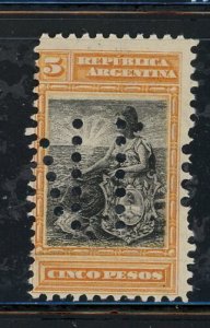 Argentina #140 used perfin Make Me A Reasonable Offer!