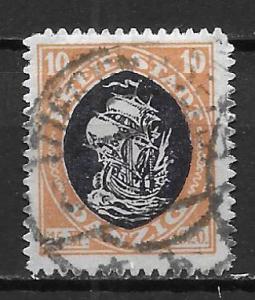 Danzig 50 10pf Ship single Used (z2)