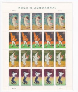 U.S.: Sc #4698-4701, Innovative Choreographers Forever Stamps, Sheet of 20, MNH