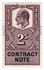 (I.B) Edward VII Revenue : Contract Note 2/- (1902)