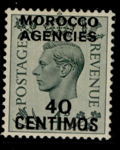 MOROCCO AGENCIES GVI SG169, 40c on 4d grey-green, M MINT. Cat £40.