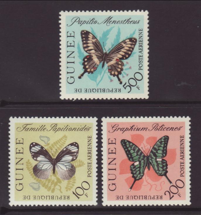 Guinea C47-C49 Butterflies MNH VF