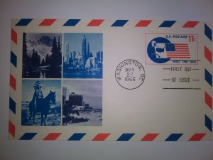 SCOTT #UXC5 ELEVEN CENTS POST CARD AIR MAIL FIRST DAY OF ISSUE