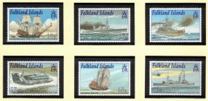 FALKLAND ISLANDS 2001 Royal Navy; Scott 788-93, SG 903-08; MNH