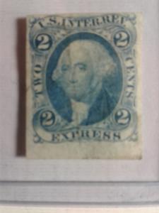 SCOTT # R9A USED REVENUE STAMP IMPERF WITH HUGE SELVAGE !!