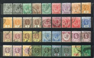 Malaya 1921-33 Straits Settlements KGV 36V USED MSCA SG#218-241 M3276