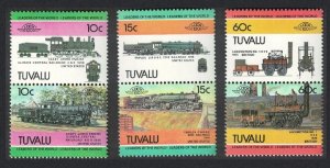 Tuvalu Railway Locomotives 2nd series 6v 1984 MNH SG#253=266