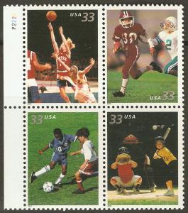US Plate Block 3402a Upper Left MNH 2000