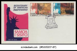 SAMOA - 1976 Bicentenary of AMERICAN INDEPENDENCE - 2V - FDC