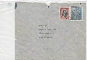 chile to buenos aires 1936 air mail stamps cover  Ref 8527
