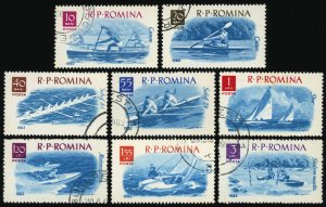 ROMANIA Sc 1478-85 CTO - 1962 - Boat Races - COMPLETE SET