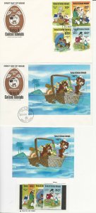Turks & Caicos, Postage Stamp, #476-480 FDC & Mint NH, 1981 Disney, JFZ