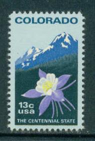 1711 13c Colorado Fine MNH Zip Blk/4 LR F18584