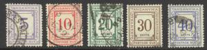 Kenya, Uganda, Tanzania Sc# J7-J11 Used 1935 Postage Dues