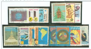 Ecuador #1001/1004/1005/1012/ Used Single