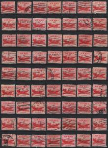 SC#C39 6¢ DC-4 Skymaster (1949) Lot of 63 Used Stamps