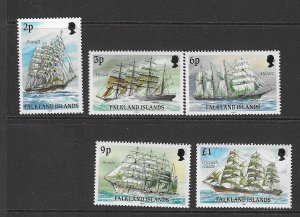 FALKLAND ISLANDS SG613/25 1991 SHIPS  MNH